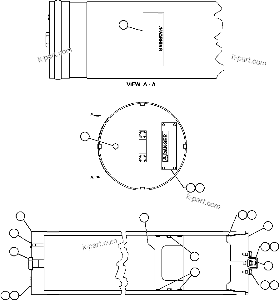 Komatsu parts book diagram for AFE48-CK 930E-2 S/N A30225 JACOB'S RANCH: BRAKE AUXILIARY ACCUMULATOR ASSM (EH8316)