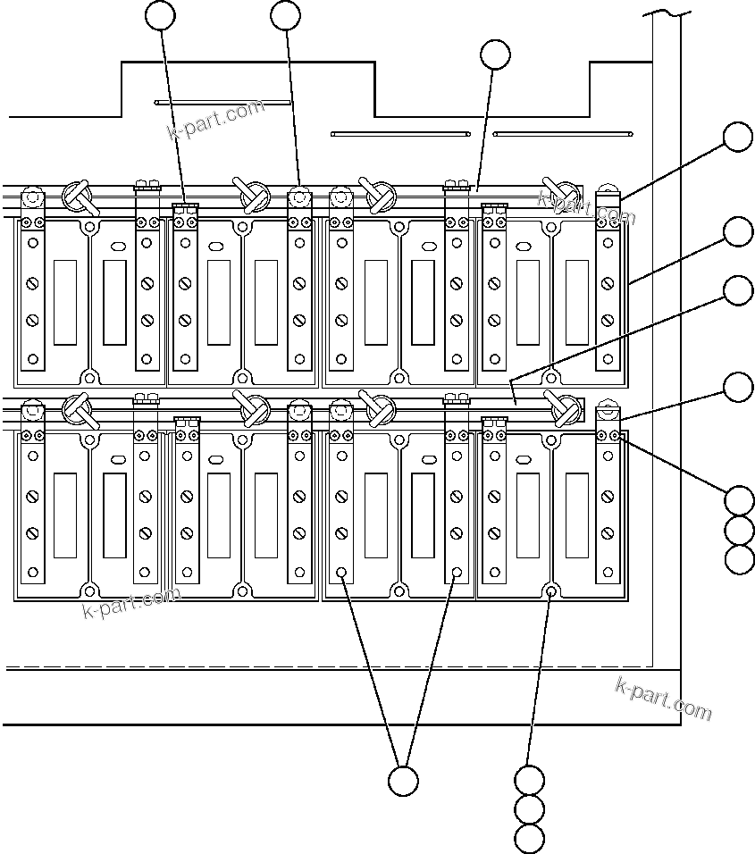 Komatsu parts book diagram for AFE48-CK 930E-2 S/N A30225 JACOB'S RANCH: CONTROL CABINET (INSIDE LOWER RIGHT FRONT)