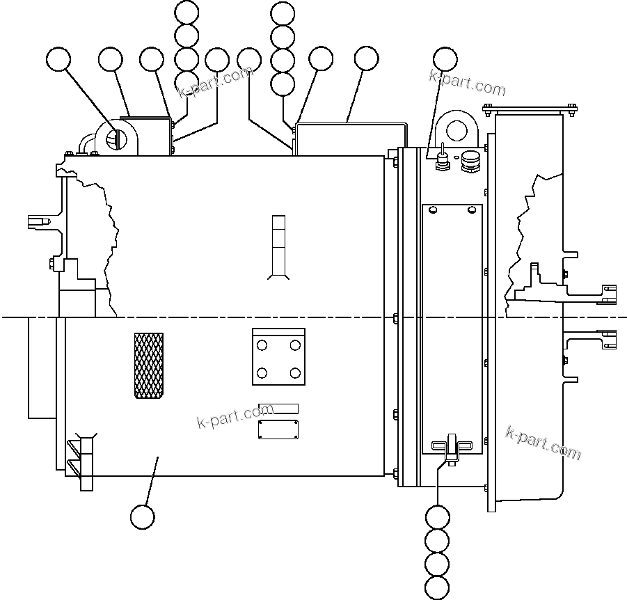 Komatsu parts book diagram for AFE48-CK 930E-2 S/N A30225 JACOB'S RANCH: DRIVE SYSTEM ALTERNATOR (PC0283)