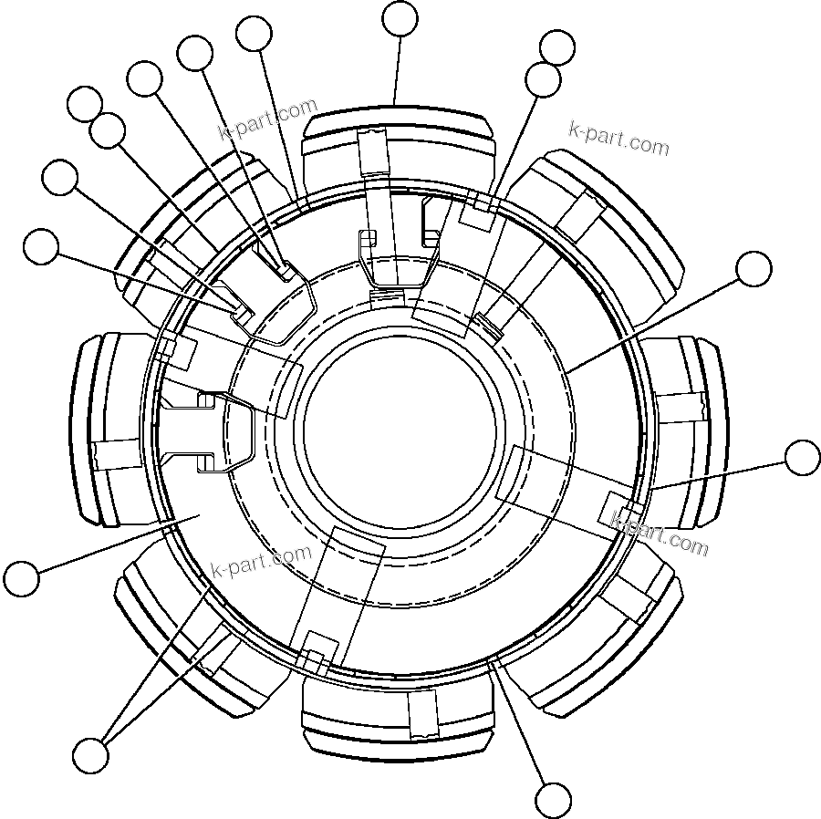 Komatsu parts book diagram for AFE48-CK 930E-2 S/N A30225 JACOB'S RANCH: ALTERNATOR - ROTOR (VE4251)