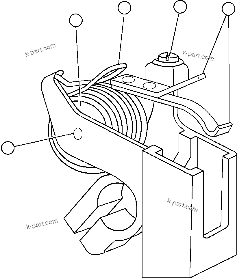 Komatsu parts book diagram for AFE48-CK 930E-2 S/N A30225 JACOB'S RANCH: BRUSH HOLDER