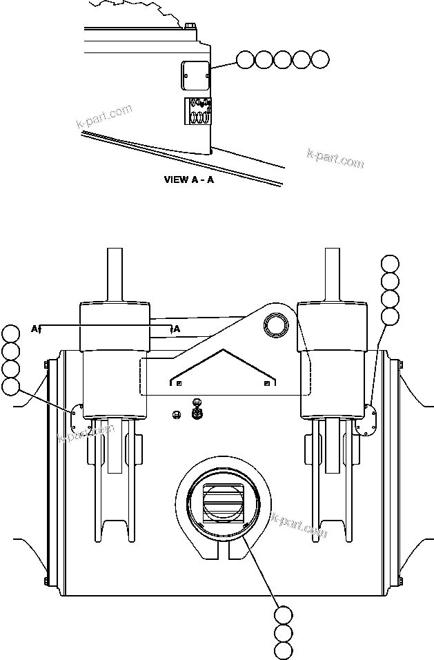 Komatsu parts book diagram for AFE48-DP 930E-2 S/N A30298 & A30299    TRANSALTA: REAR AXLE & HATCH COVERS