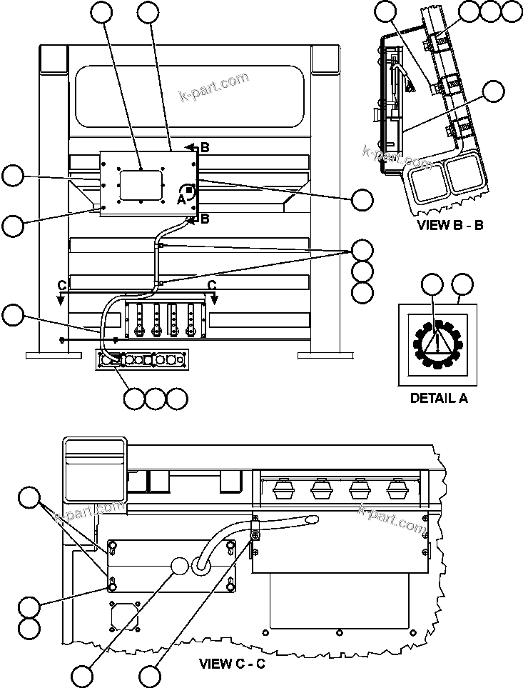 Komatsu parts book diagram for AFE48-DP 930E-2 S/N A30298 & A30299    TRANSALTA: D.I.D. PANEL INSTALLATION