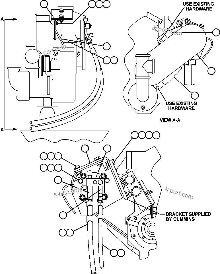 Komatsu parts book diagram for AFE48-DP 930E-2 S/N A30298 & A30299    TRANSALTA: AIR CONDITIONER COMPRESSOR INSTL