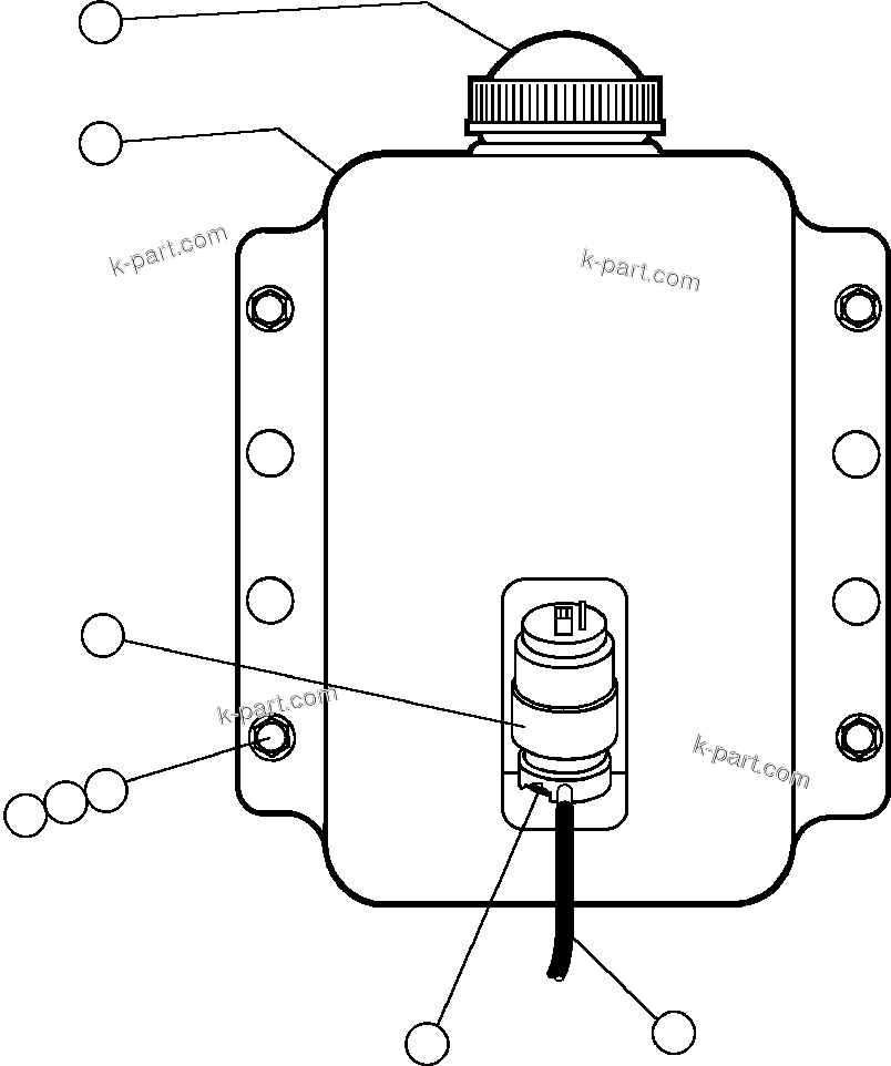 Komatsu parts book diagram for AFE48-DP 930E-2 S/N A30298 & A30299    TRANSALTA: WINDSHIELD WASHER INSTALLATION