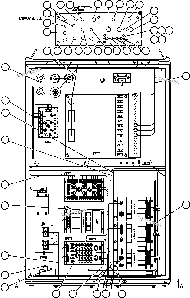 Komatsu parts book diagram for AFE48-DP 930E-2 S/N A30298 & A30299    TRANSALTA: INTERFACE CABINET EXTERNAL WIRING