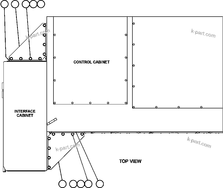 Komatsu parts book diagram for AFE48-DP 930E-2 S/N A30298 & A30299    TRANSALTA: INTERFACE CABINET SUPPORTS