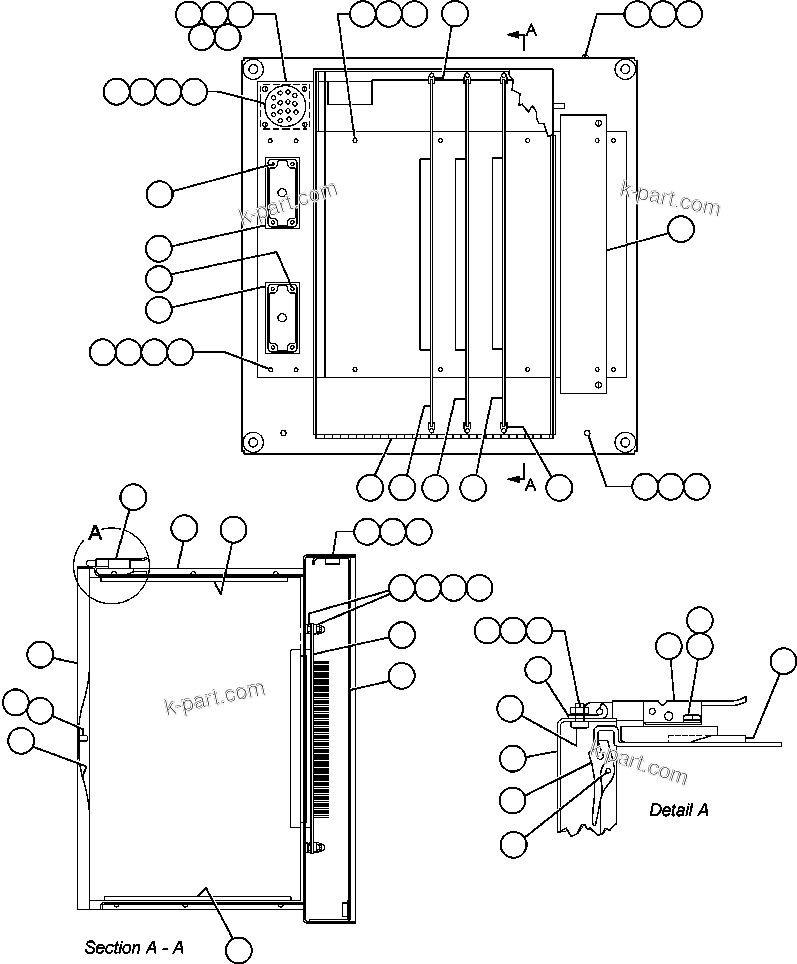 Komatsu parts book diagram for AFE48-DP 930E-2 S/N A30298 & A30299    TRANSALTA: T.C.I. PANEL (PC0544)