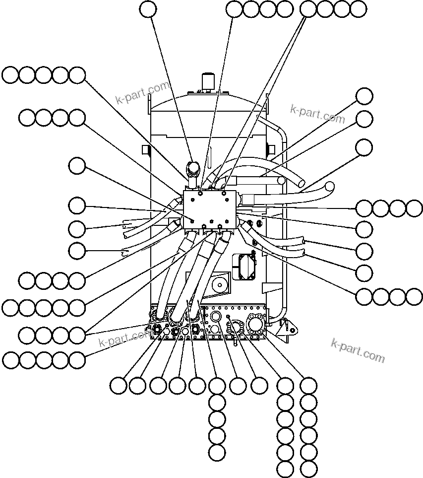 Komatsu parts book diagram for AFE48-DP 930E-2 S/N A30298 & A30299    TRANSALTA: HOIST CIRCUIT & HYD PIPING