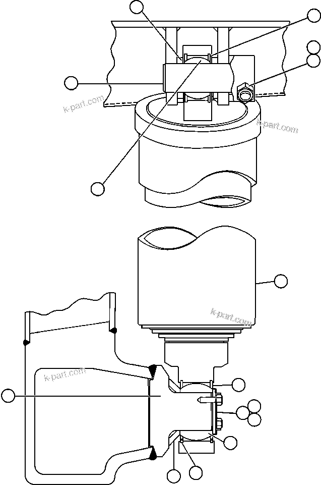 Komatsu parts book diagram for AFE48-DP 930E-2 S/N A30298 & A30299    TRANSALTA: HOIST CYLINDER & MOUNTING