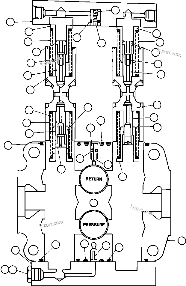 Komatsu parts book diagram for AFE48-DP 930E-2 S/N A30298 & A30299    TRANSALTA: SPOOL INLET SECTION (VE3810)