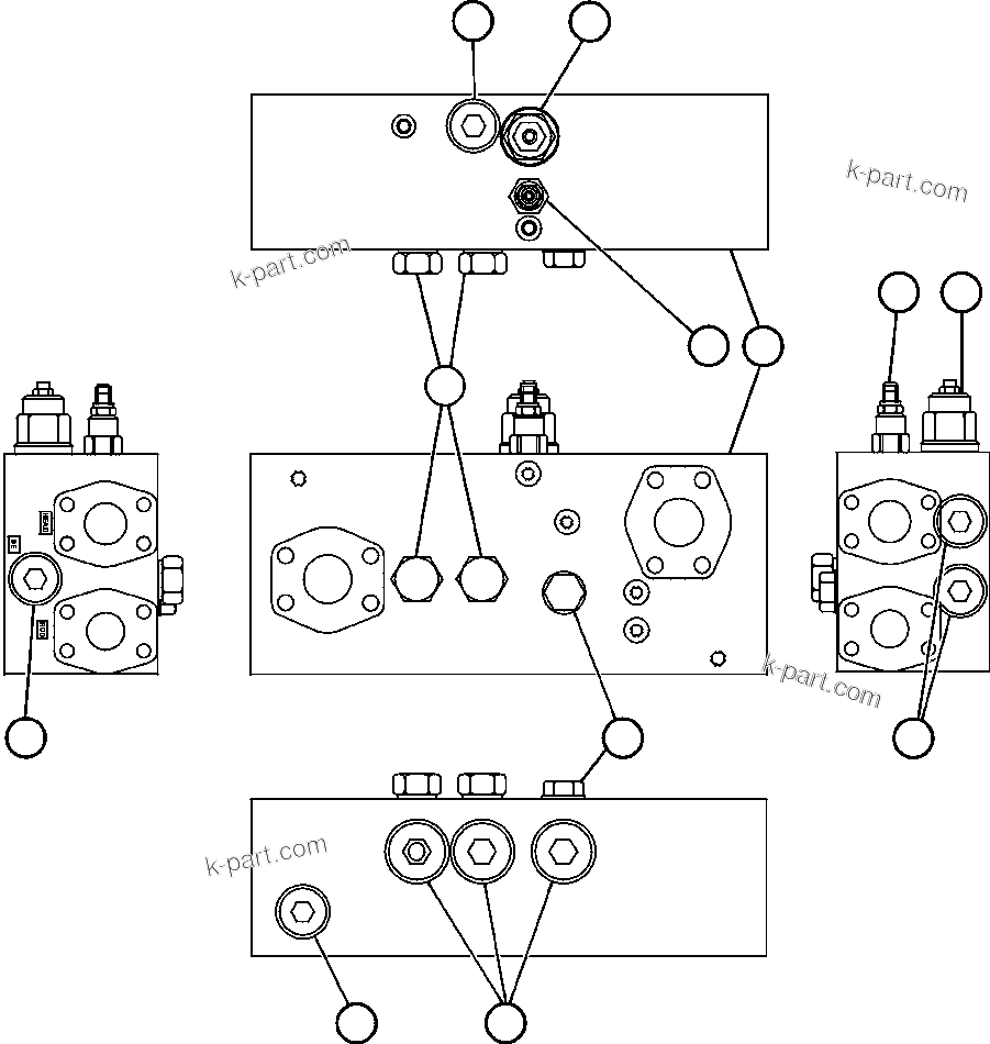 Komatsu parts book diagram for AFE48-DP 930E-2 S/N A30298 & A30299    TRANSALTA: OVERCENTER MANIFOLD VALVE ASSM (PC0522)