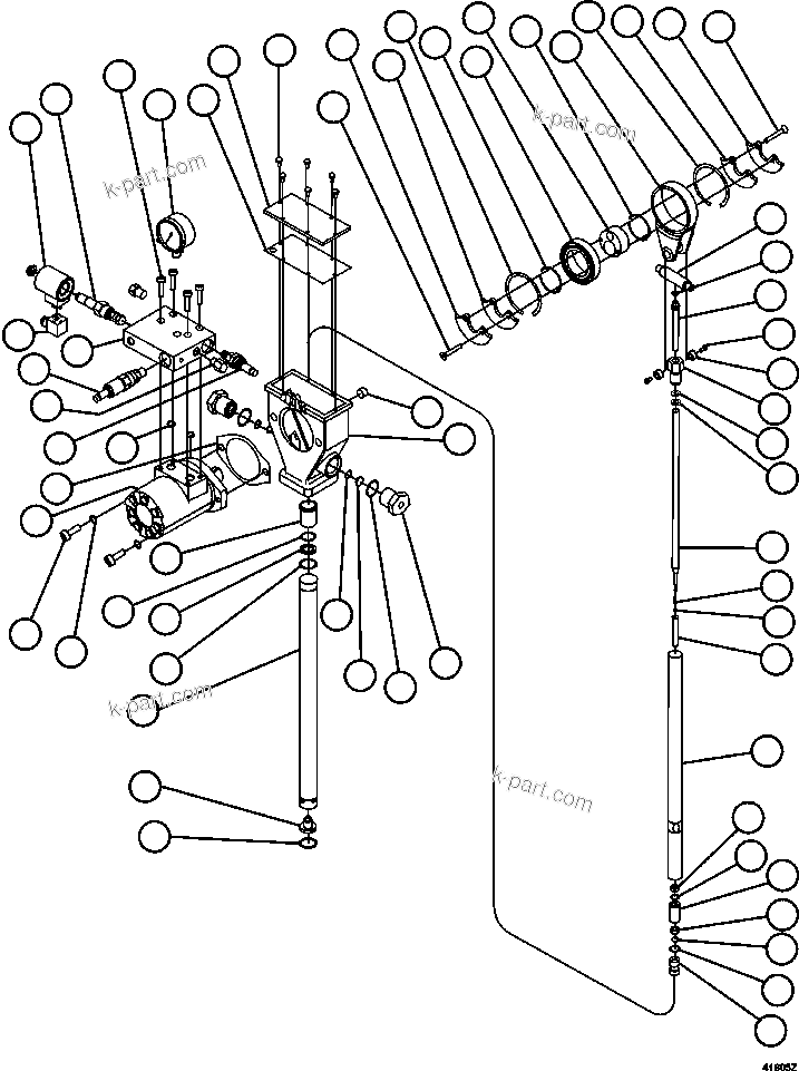 Komatsu parts book diagram for AFE48-DP 930E-2 S/N A30298 & A30299    TRANSALTA: LUBE PUMP ASSEMBLY (BF5434)