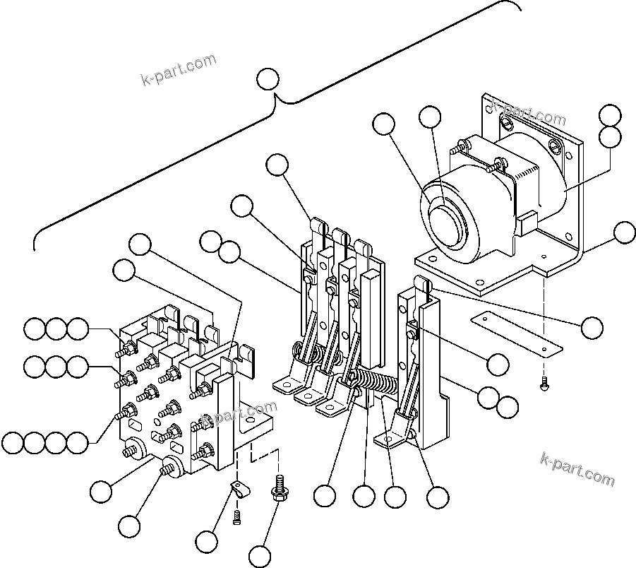 Komatsu parts book diagram for AFE48-DP 930E-2 S/N A30298 & A30299    TRANSALTA: RELAY (VG7043)