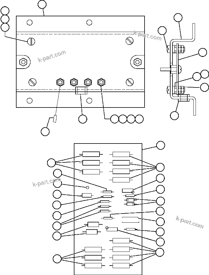 Komatsu parts book diagram for AFE48-DP 930E-2 S/N A30298 & A30299    TRANSALTA: VOLTAGE MEASURING MODULE (VMM) (VE6118)