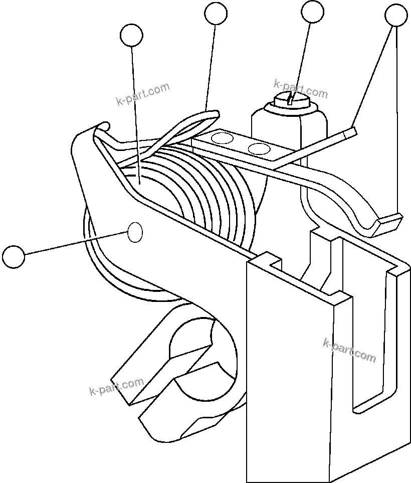 Komatsu parts book diagram for AFE48-DP 930E-2 S/N A30298 & A30299    TRANSALTA: BRUSH HOLDER ASSEMBLY (VS8587)