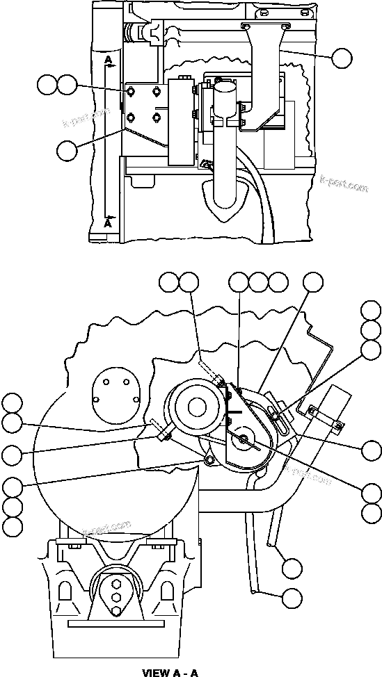 Komatsu parts book diagram for AFE48-F  930E S/N 32674 PIPELINE: 24V ALTERNATOR INSTALLATION