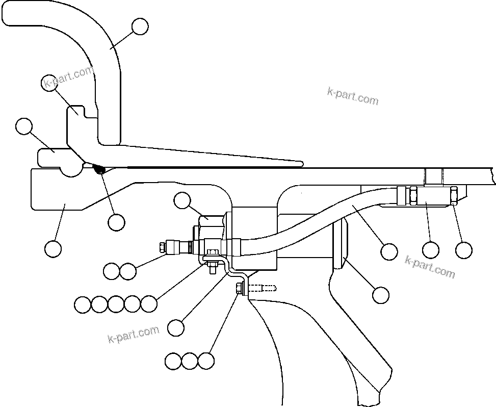Komatsu parts book diagram for AFE48-F  930E S/N 32674 PIPELINE: FRONT WHEEL & MOUNTING