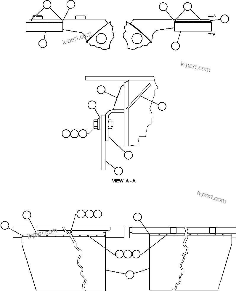 Komatsu parts book diagram for AFE48-F  930E S/N 32674 PIPELINE: DECK MUD FLAPS INSTALLATION