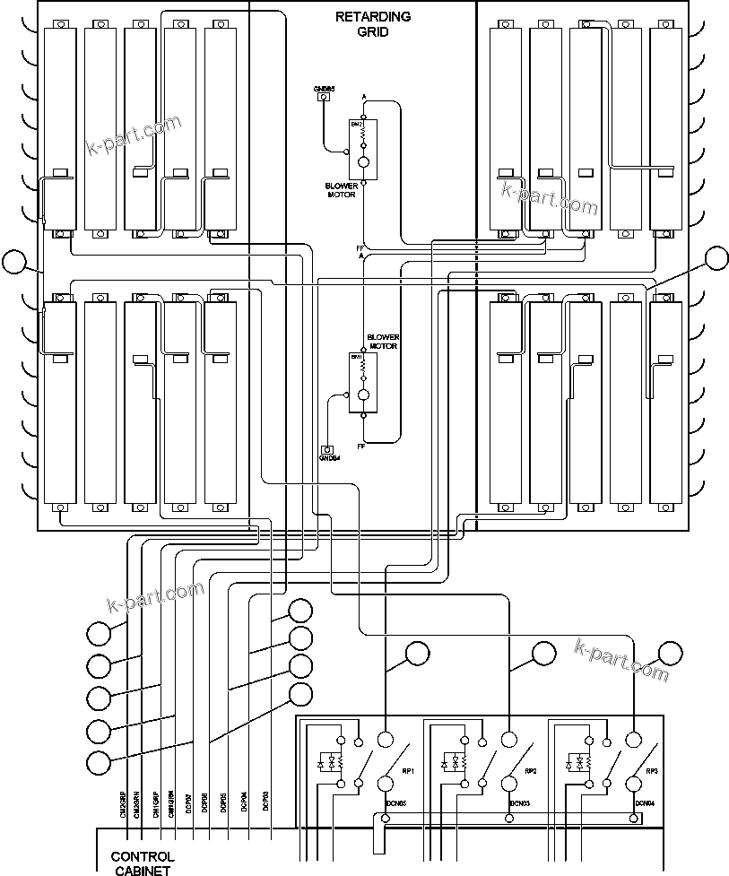 Komatsu parts book diagram for AFE48-F  930E S/N 32674 PIPELINE: ELECTRICAL COMPONENT POWER WIRING - 1
