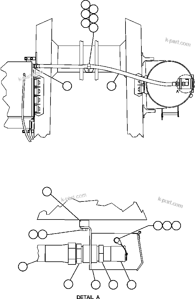 Komatsu parts book diagram for AFE48-F  930E S/N 32674 PIPELINE: QUICK FUEL LEFT HAND