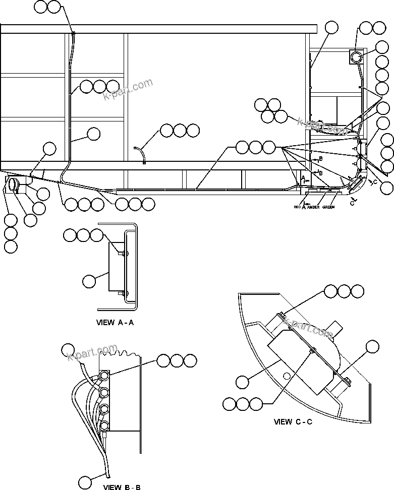Komatsu parts book diagram for AFE48-F  930E S/N 32674 PIPELINE: LEFT DECK ELECTRICAL GROUP