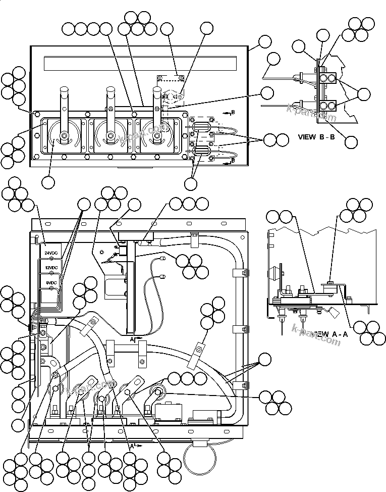 Komatsu parts book diagram for AFE48-F  930E S/N 32674 PIPELINE: BATTERY CONTROL BOX ASSEMBLY (EG6238)