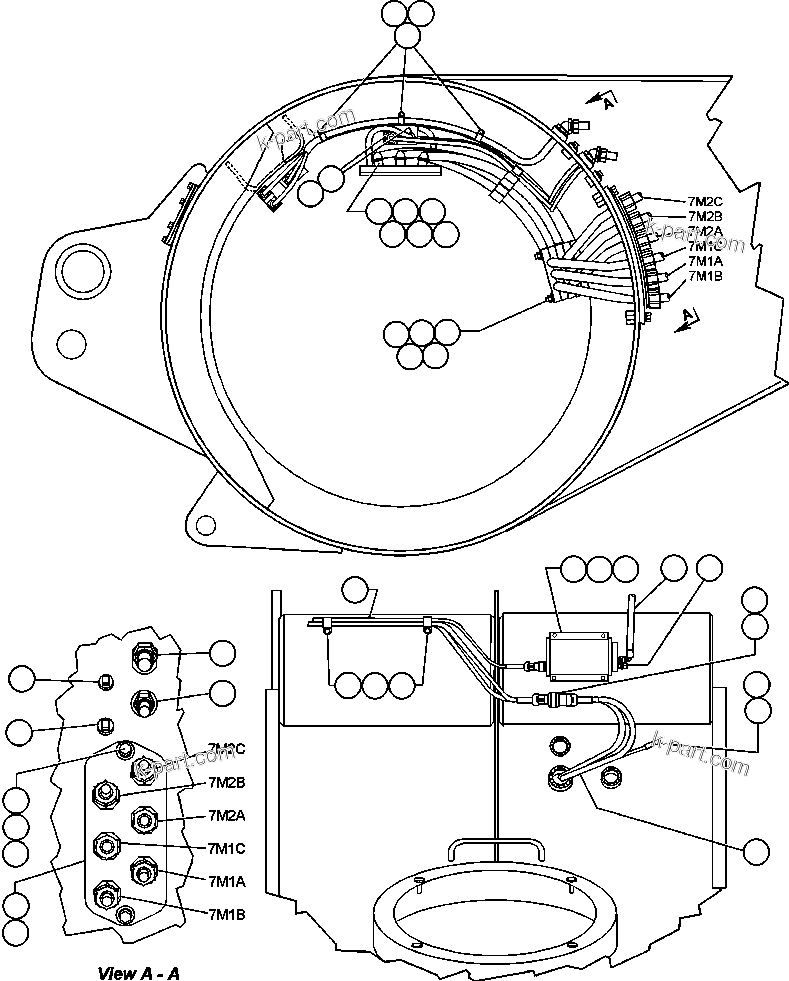Komatsu parts book diagram for AFE48-F  930E S/N 32674 PIPELINE: REAR AXLE ELECTRICAL GROUP