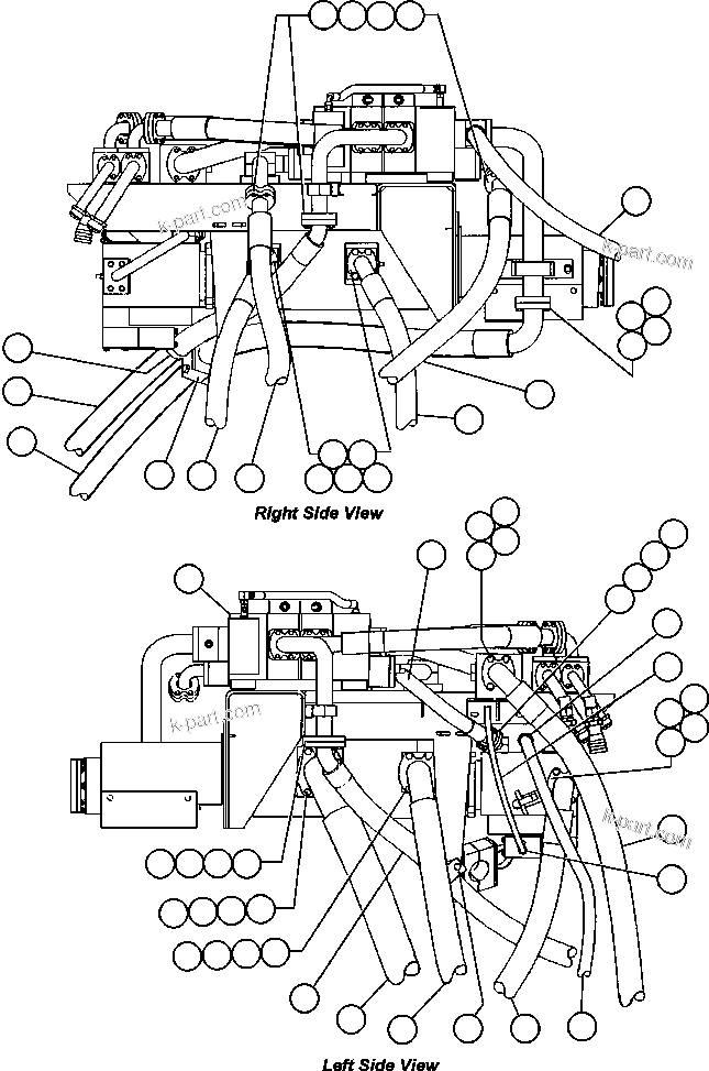 Komatsu parts book diagram for AFE48-F  930E S/N 32674 PIPELINE: PUMP/HOIST VALVE PIPING
