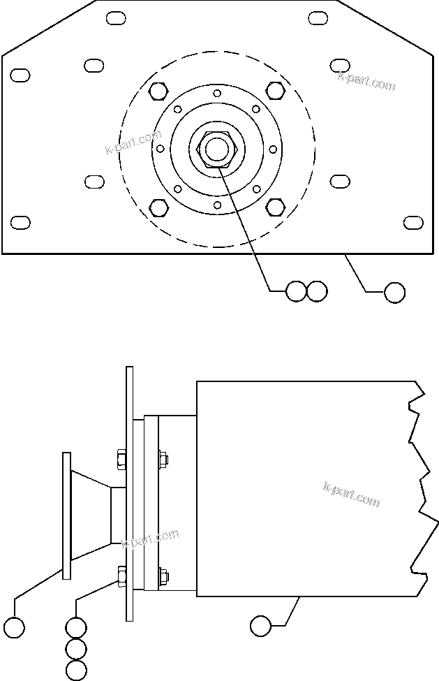 Komatsu parts book diagram for AFE48-F  930E S/N 32674 PIPELINE: HOIST PUMP INSTALLATION