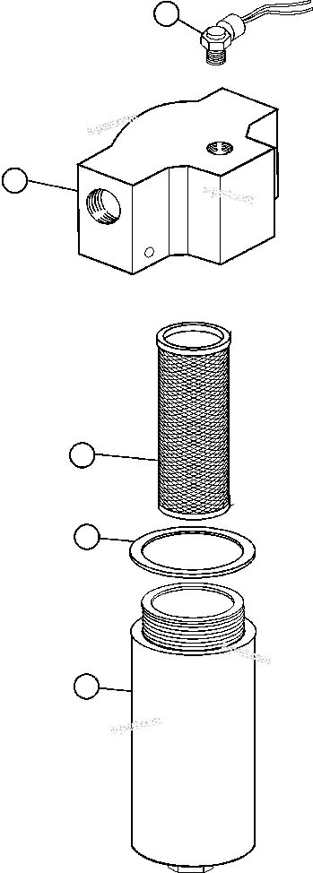Komatsu parts book diagram for AFE48-F  930E S/N 32674 PIPELINE: HI-PRESSURE FILTER (PB9030)