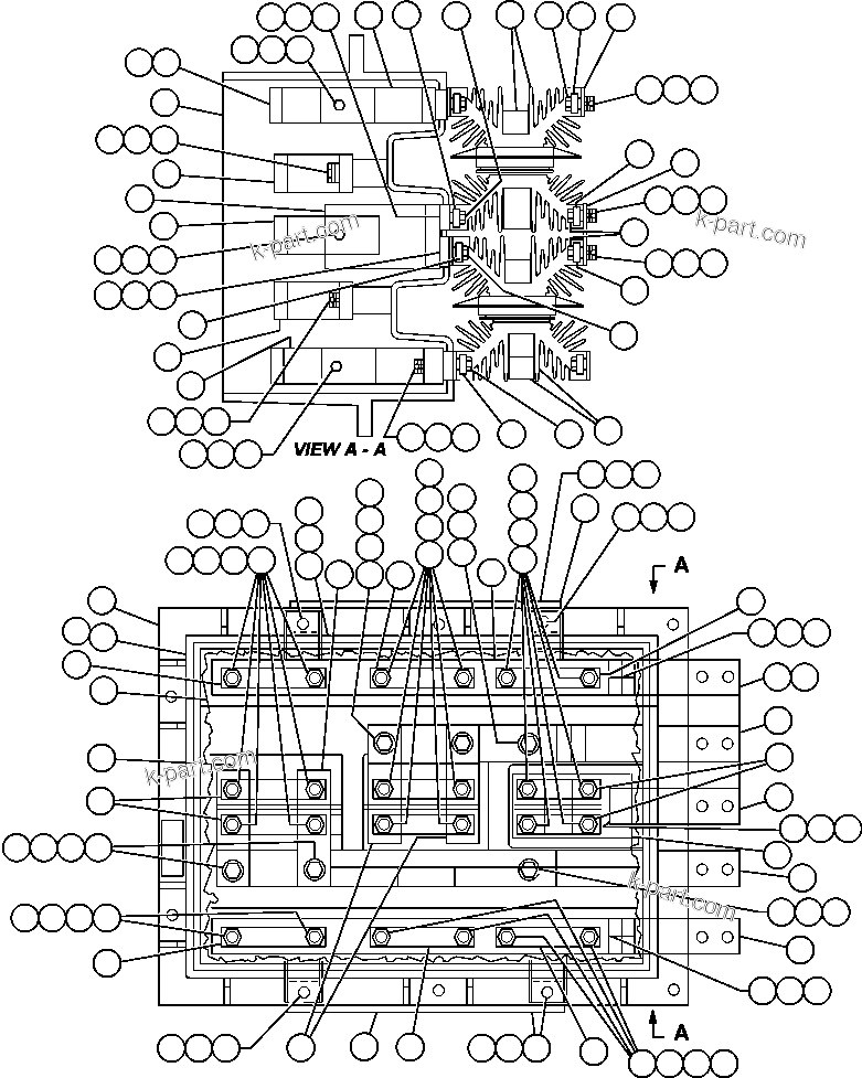 Komatsu parts book diagram for AFE48-F  930E S/N 32674 PIPELINE: RECTIFIER PANEL (PB6489)