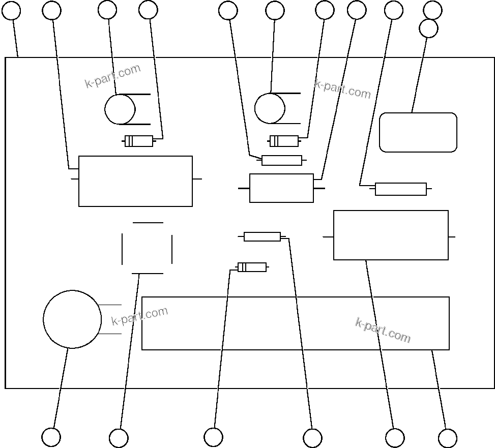 Komatsu parts book diagram for AFE48-F  930E S/N 32674 PIPELINE: FAULT DETECTION PANEL (VE6113)