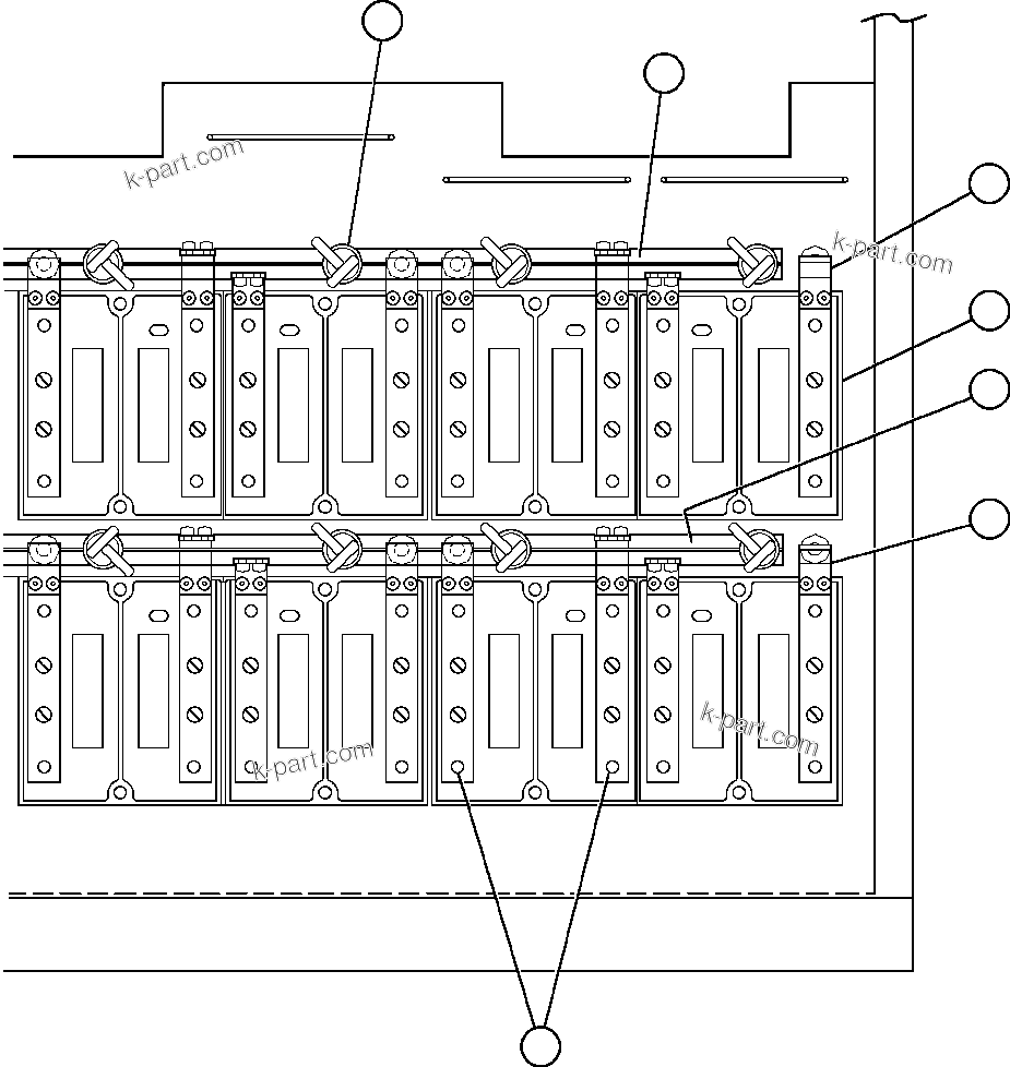 Komatsu parts book diagram for AFE48-F  930E S/N 32674 PIPELINE: CONTROL CABINET (INSIDE LOWER FRONT RIGHT)