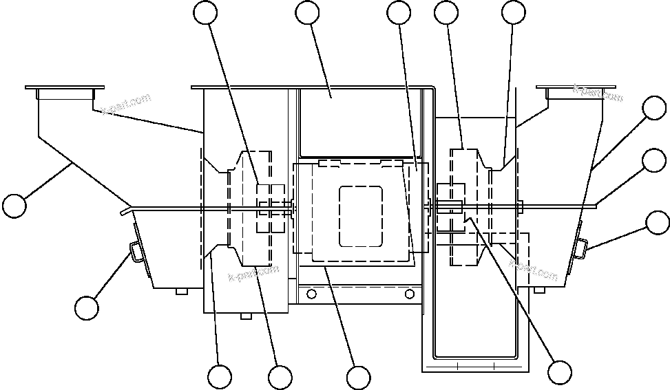 Komatsu parts book diagram for AFE48-F  930E S/N 32674 PIPELINE: AUXILIARY BLOWER ASSEMBLY (PB8991)