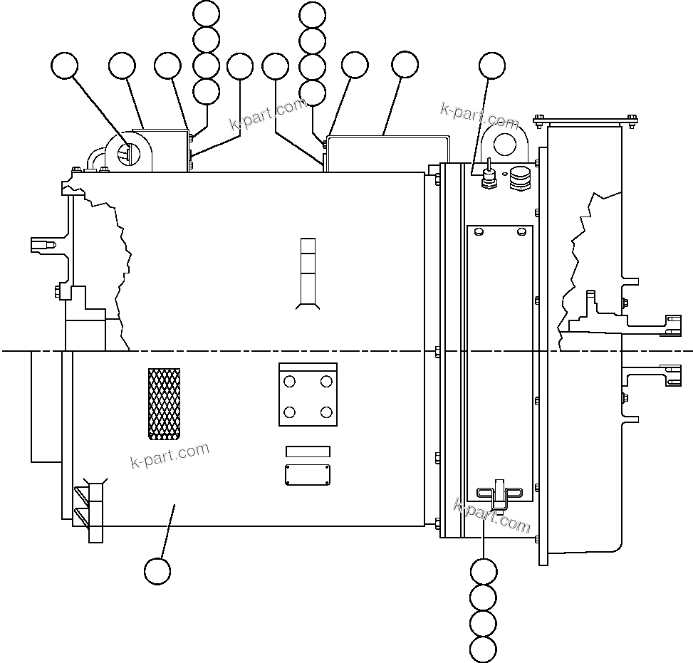 Komatsu parts book diagram for AFE48-F  930E S/N 32674 PIPELINE: DRIVE SYSTEM ALTERNATOR