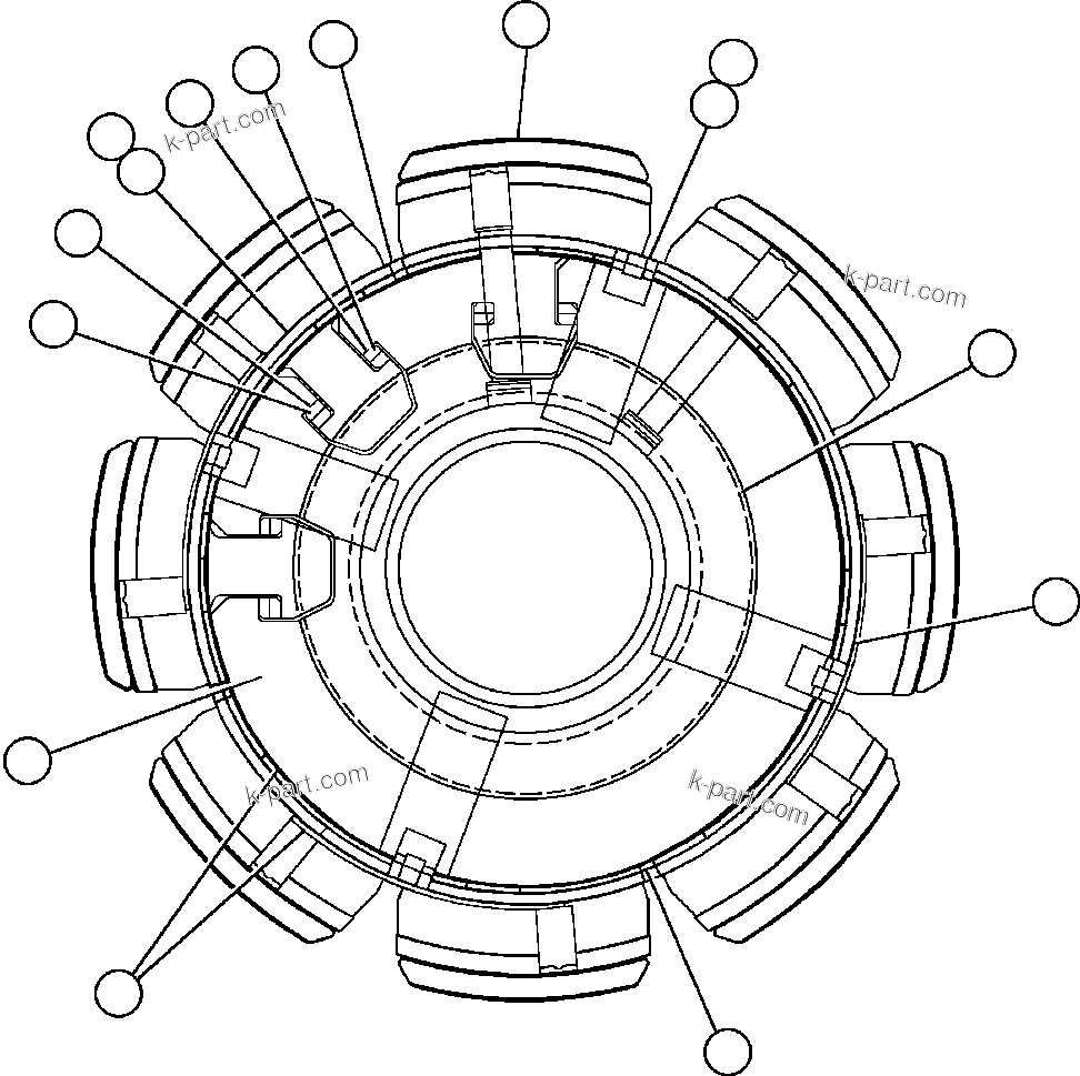 Komatsu parts book diagram for AFE48-F  930E S/N 32674 PIPELINE: ALTERNATOR - ROTOR (VE4251)