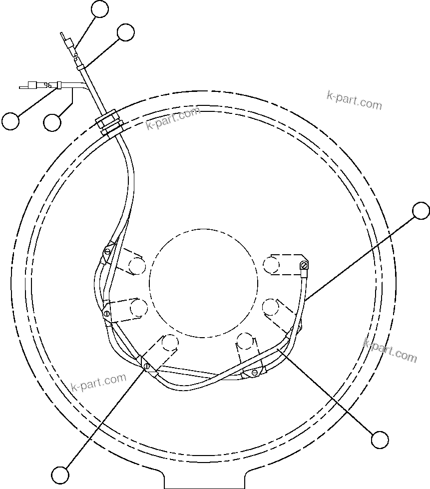 Komatsu parts book diagram for AFE48-F  930E S/N 32674 PIPELINE: ALTERNATOR - FIELD CONNECTOR (BRUSH HOLDER)