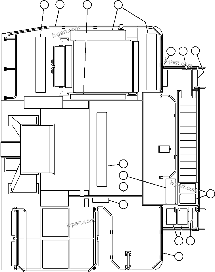Komatsu parts book diagram for AFE48-H/J 930E S/N 32685 & 32704 PHELPS-DODGE MORENCI: DECK SECTIONS & SAFETY WALK