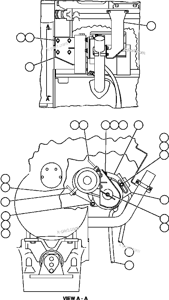 Komatsu parts book diagram for AFE48-H/J 930E S/N 32685 & 32704 PHELPS-DODGE MORENCI: 24V ALTERNATOR INSTALLATION