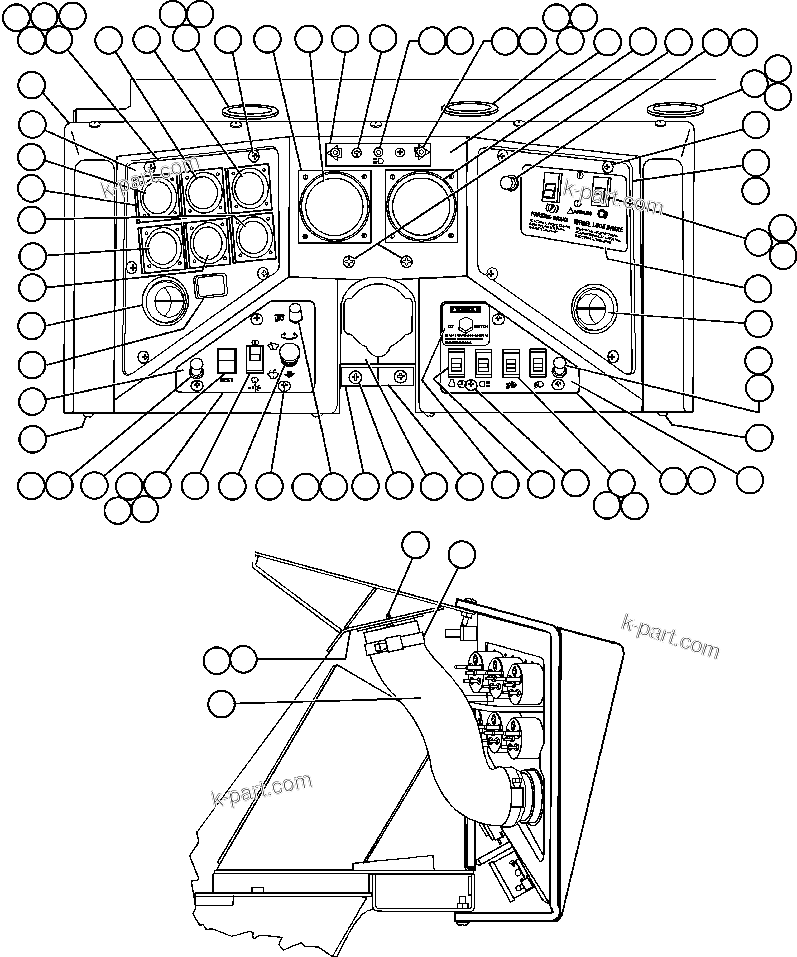Komatsu parts book diagram for AFE48-H/J 930E S/N 32685 & 32704 PHELPS-DODGE MORENCI: INSTRUMENT PANEL ASSM