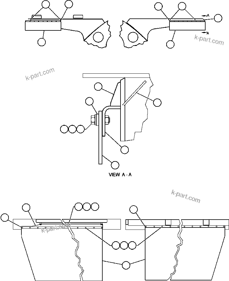 Komatsu parts book diagram for AFE48-H/J 930E S/N 32685 & 32704 PHELPS-DODGE MORENCI: DECK MUD FLAPS INSTALLATION