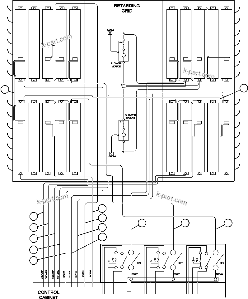 Komatsu parts book diagram for AFE48-H/J 930E S/N 32685 & 32704 PHELPS-DODGE MORENCI: ELECTRICAL COMPONENT POWER WIRING - 1