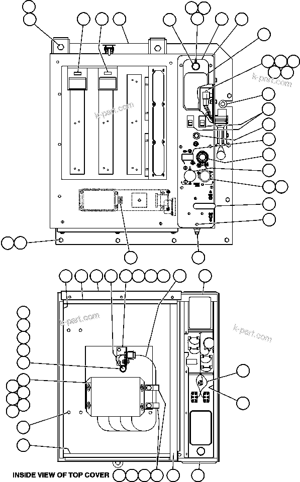 Komatsu parts book diagram for AFE48-H/J 930E S/N 32685 & 32704 PHELPS-DODGE MORENCI: CAB INTERFACE COMPARTMENT