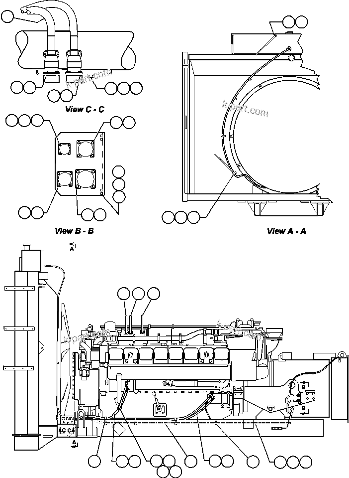 Komatsu parts book diagram for AFE48-H/J 930E S/N 32685 & 32704 PHELPS-DODGE MORENCI: ENGINE ELECTRICAL - LEFT SIDE