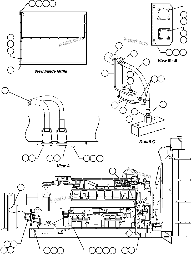 Komatsu parts book diagram for AFE48-H/J 930E S/N 32685 & 32704 PHELPS-DODGE MORENCI: ENGINE ELECTRICAL - RIGHT SIDE
