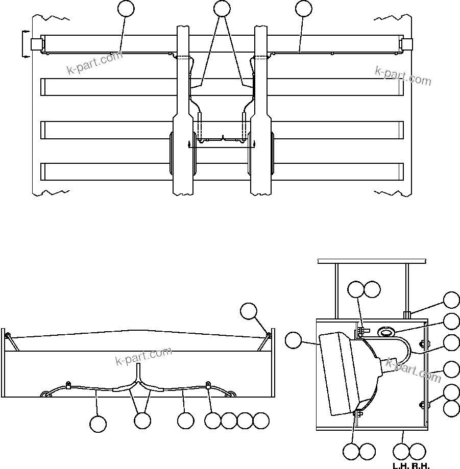 Komatsu parts book diagram for AFE48-H/J 930E S/N 32685 & 32704 PHELPS-DODGE MORENCI: REAR TURN & CLEARANCE LIGHTS