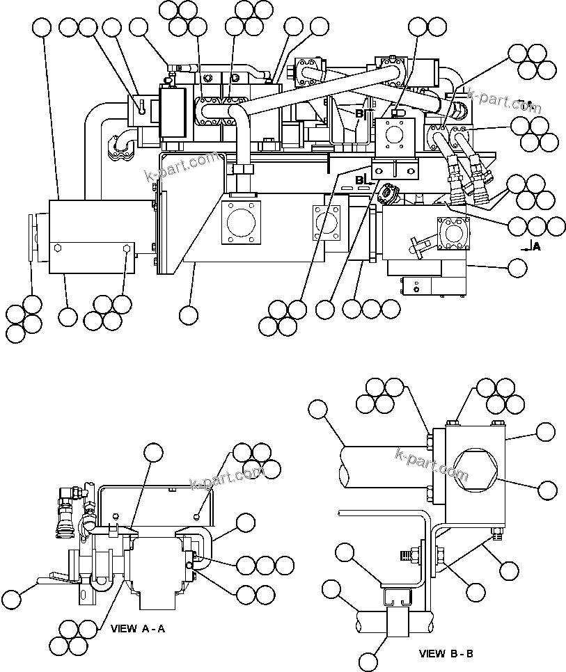 Komatsu parts book diagram for AFE48-H/J 930E S/N 32685 & 32704 PHELPS-DODGE MORENCI: PUMP/HOIST VALVE MODULE - 1