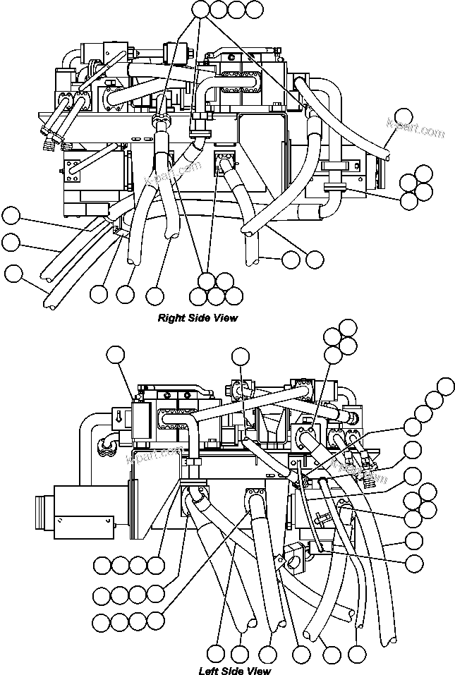 Komatsu parts book diagram for AFE48-H/J 930E S/N 32685 & 32704 PHELPS-DODGE MORENCI: PUMP/HOIST VALVE PIPING