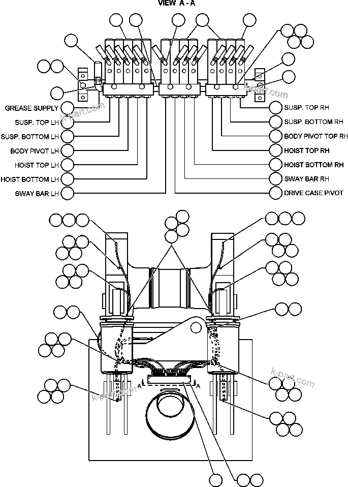 Komatsu parts book diagram for AFE48-H/J 930E S/N 32685 & 32704 PHELPS-DODGE MORENCI: AUTOMATIC LUBE SYSTEM - 2
